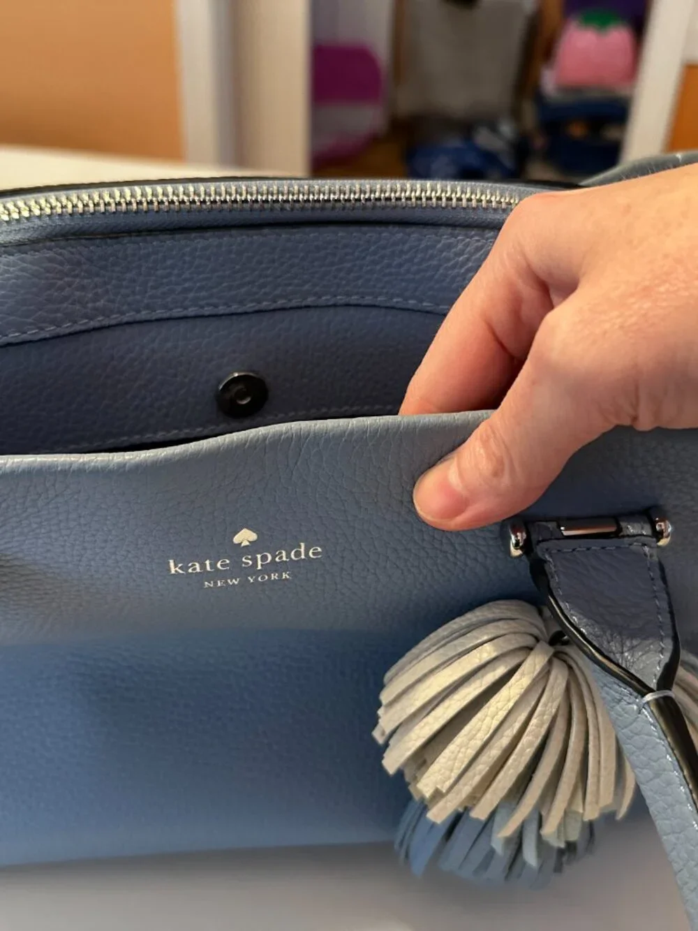 Kate Spade Palmer Drive Maryam- Large handbag- Dusty blue (used once)